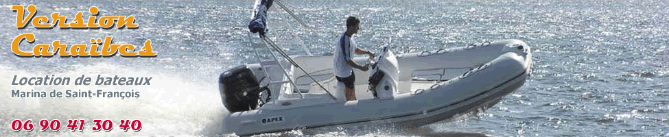le site de Version Caraïbes location de bateaux en Guadeloupe